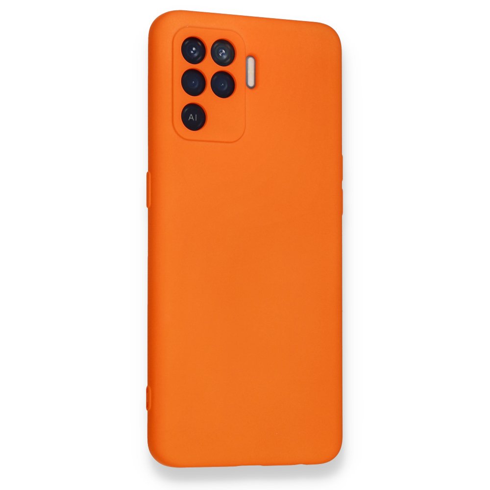  Oppo Reno 5 Lite Kılıf Nano içi Kadife Silikon - Turuncu