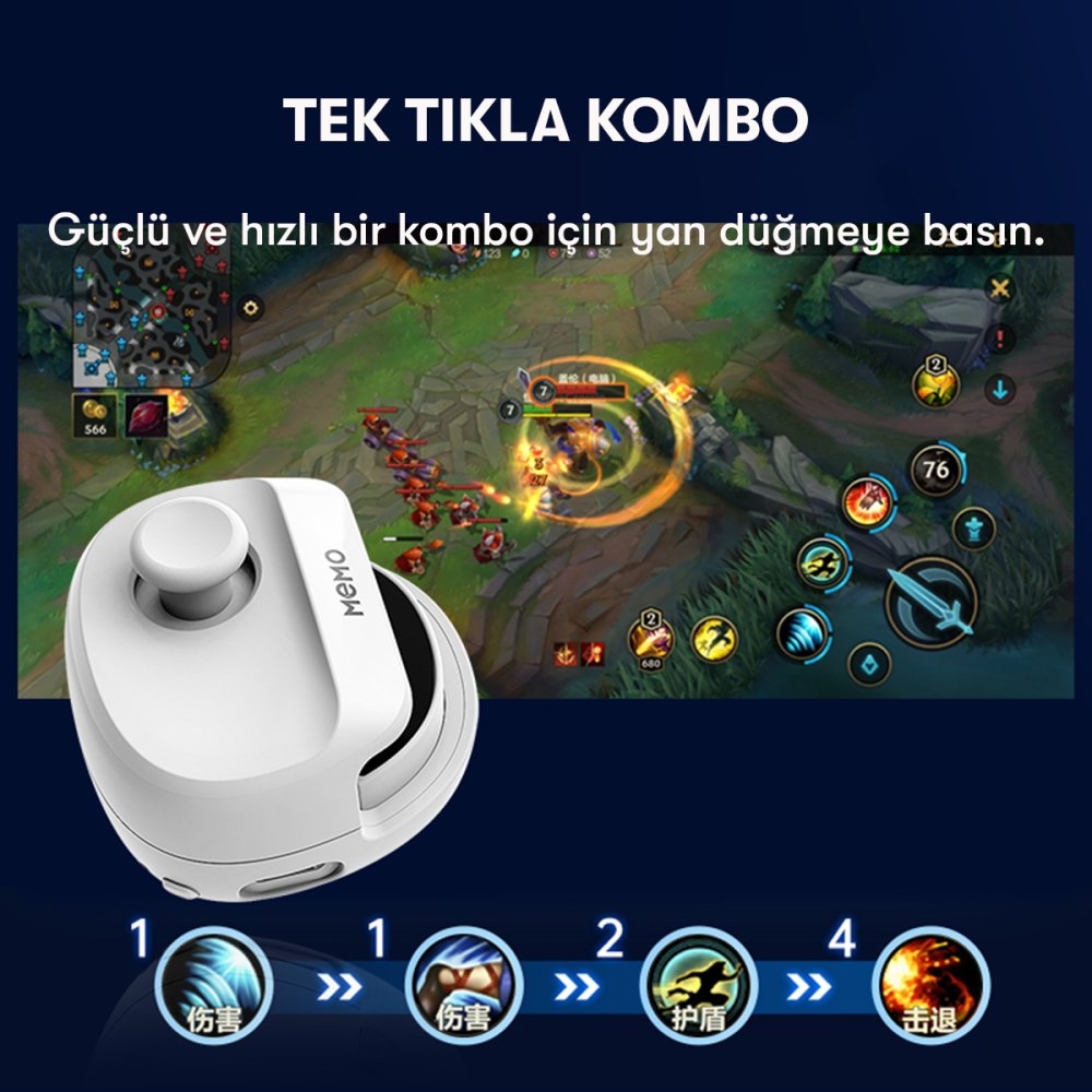  Memo MB01 Oyun Tuşu - Siyah