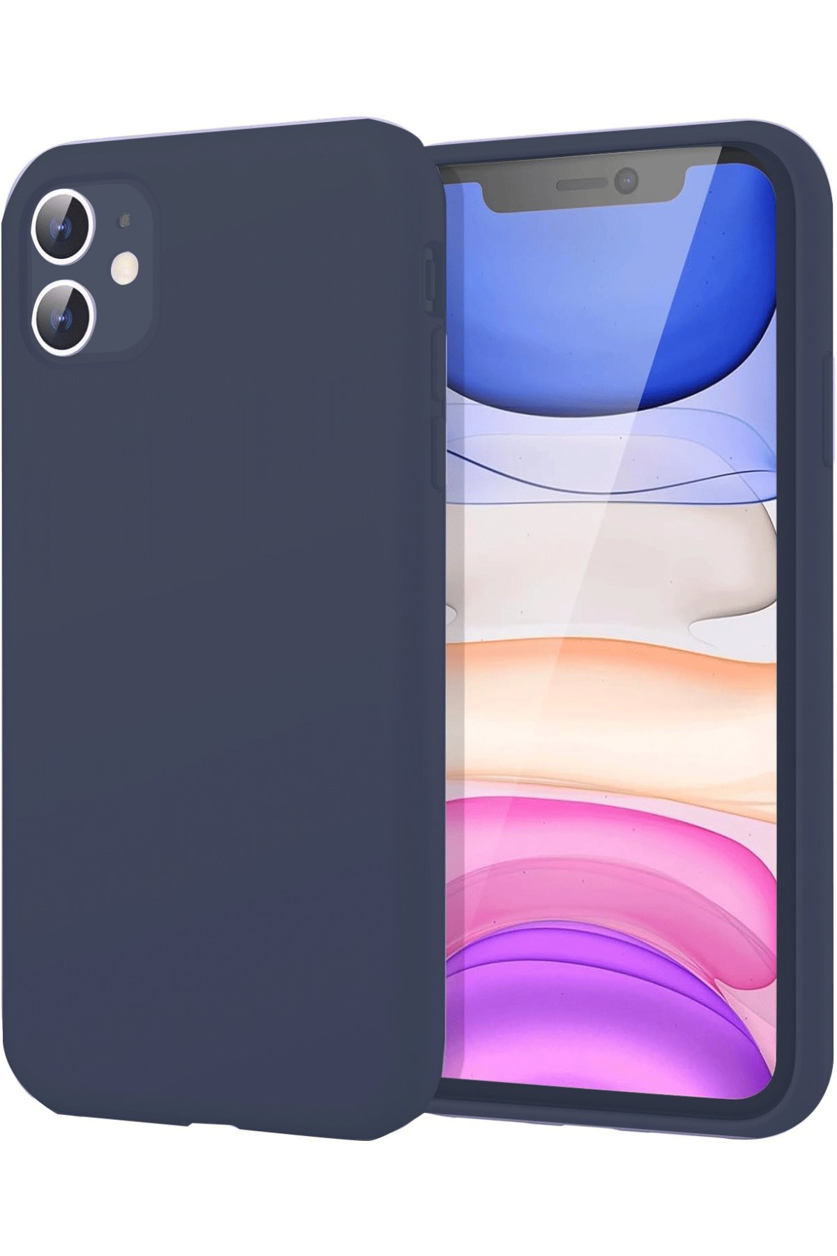  iPhone 11 Kılıf First Silikon - Lacivert