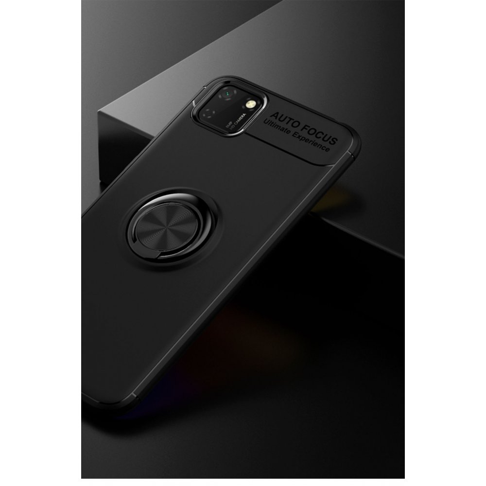 Huawei Y5P Kılıf Range Yüzüklü Silikon - Siyah Huawei Y5P Kılıf Range Yüzüklü Silikon - Siyah