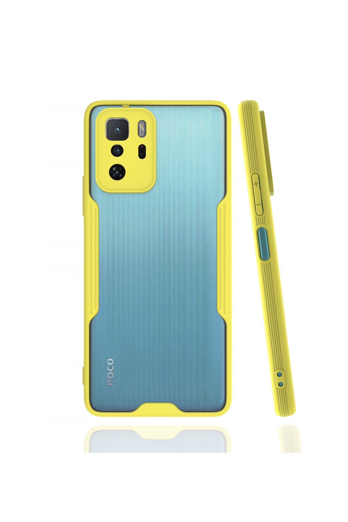  Xiaomi Poco X3 GT Kılıf Platin Silikon - Sarı