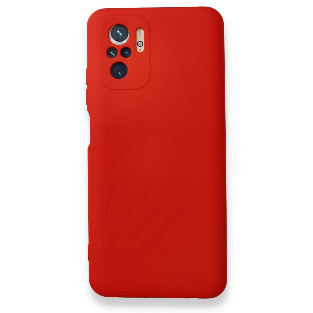 Redmi Note 10S Kılıf Nano içi Kadife Silikon - Kırmızı