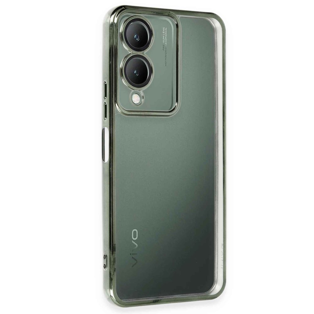  Vivo Y17S Kılıf Razer Lensli Silikon - Yeşil
