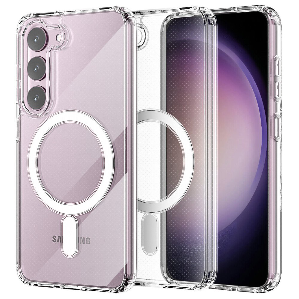  Samsung Galaxy S23 Plus Kılıf Magneticsafe Şeffaf Silikon - Şeffaf