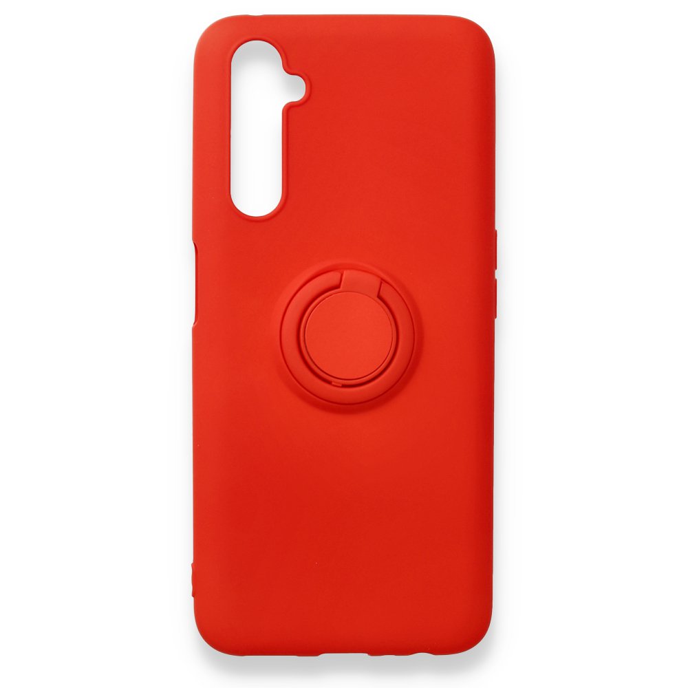 Realme 6 Pro Kılıf Viktor Yüzüklü Silikon - Kırmızı  Realme 6 Pro Kılıf Viktor Yüzüklü Silikon - Kırmızı