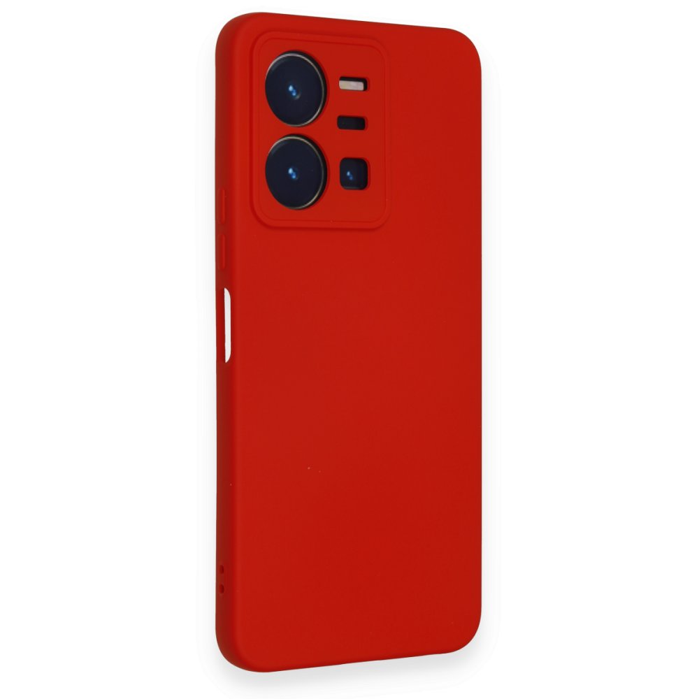 Vivo Y22S Kılıf Nano içi Kadife Silikon - Kırmızı Vivo Y22S Kılıf Nano içi Kadife Silikon - Kırmızı