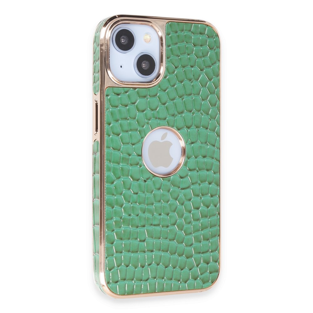  iPhone 14 Kılıf Snake Kapak - Koyu Yeşil