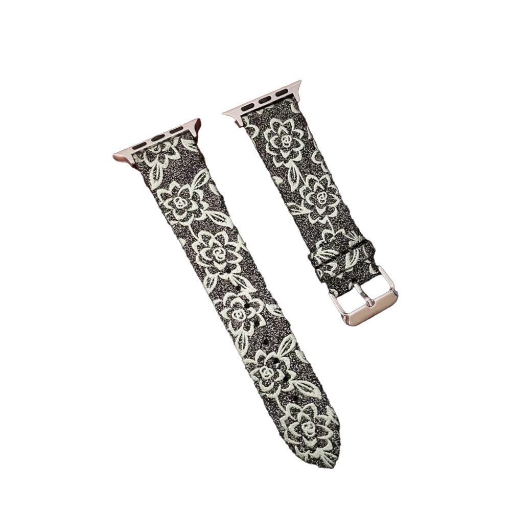  Apple Watch 40mm Creeper Desenli Kordon - Siyah