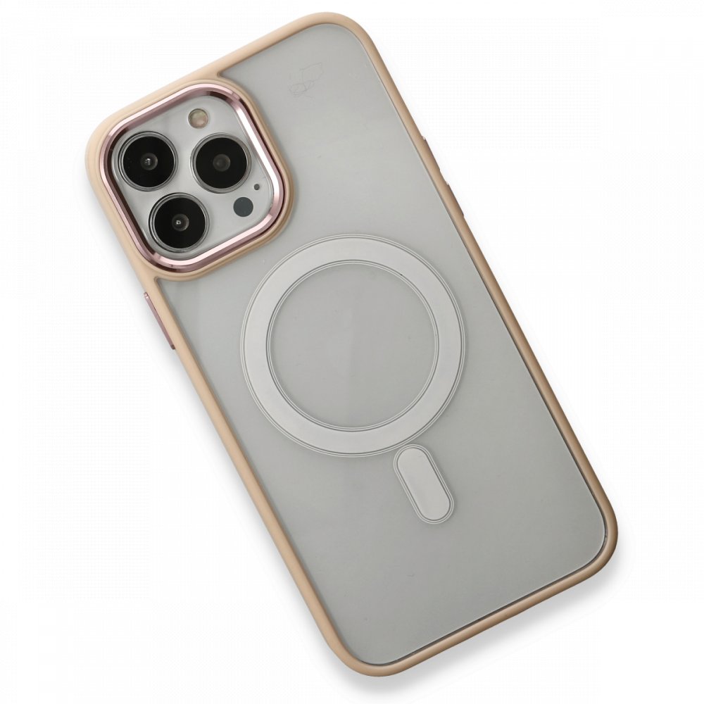  iPhone 13 Pro Kılıf Room Magneticsafe Silikon - Pudra