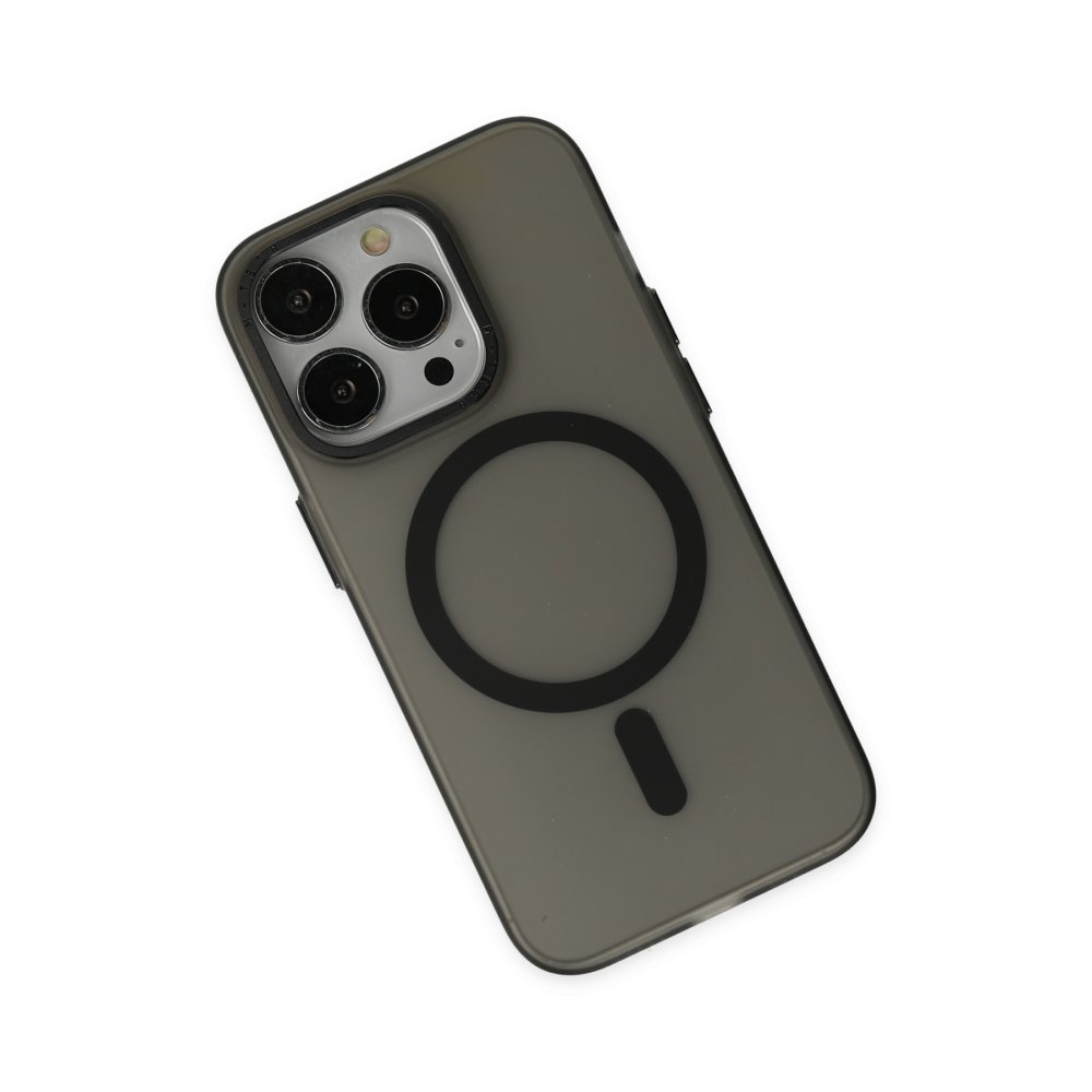  iPhone 14 Pro Kılıf Lodos Magneticsafe Mat Kapak - Siyah