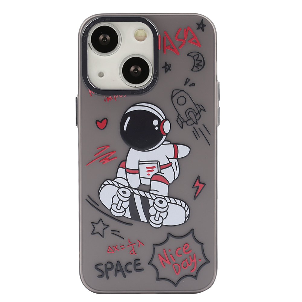  iPhone 14 Kılıf Prada Desenli Kapak - Prada Siyah - 1