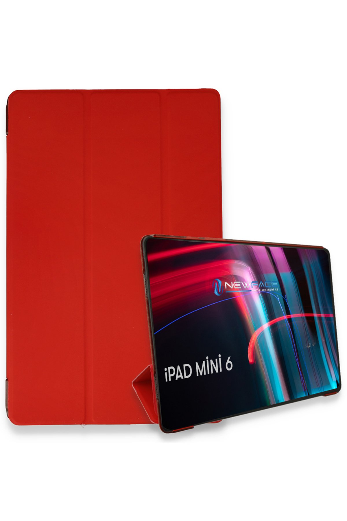 iPad Mini 6 Kılıf Tablet Smart Kılıf - Kırmızı