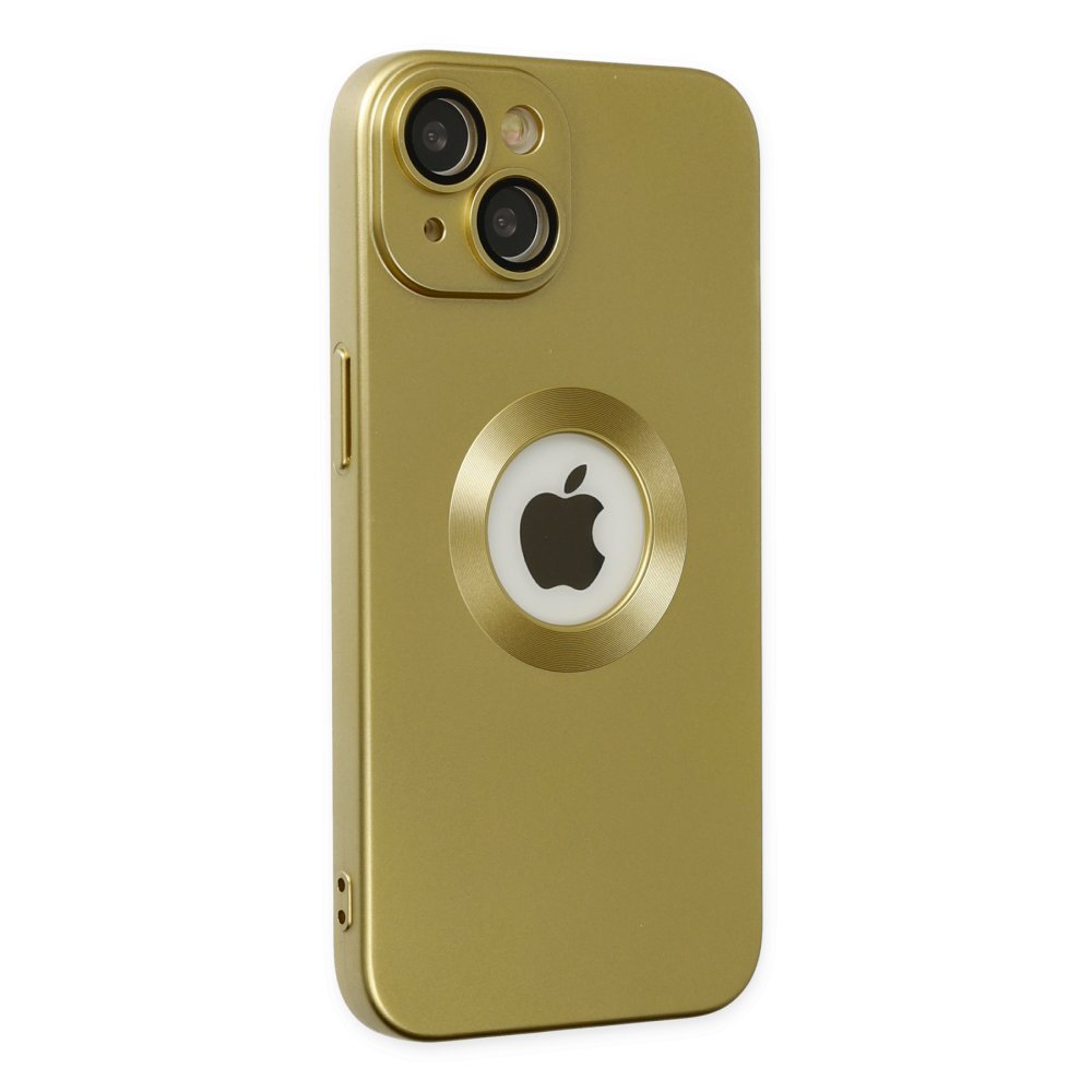  iPhone 14 Plus Kılıf Vamos Lens Silikon - Gold