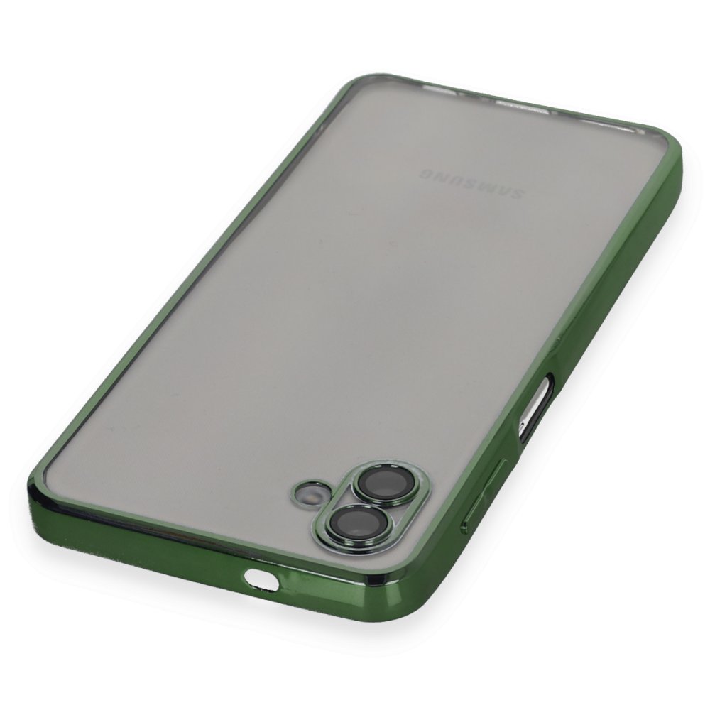  Samsung Galaxy A04 Kılıf Razer Lensli Silikon - Yeşil