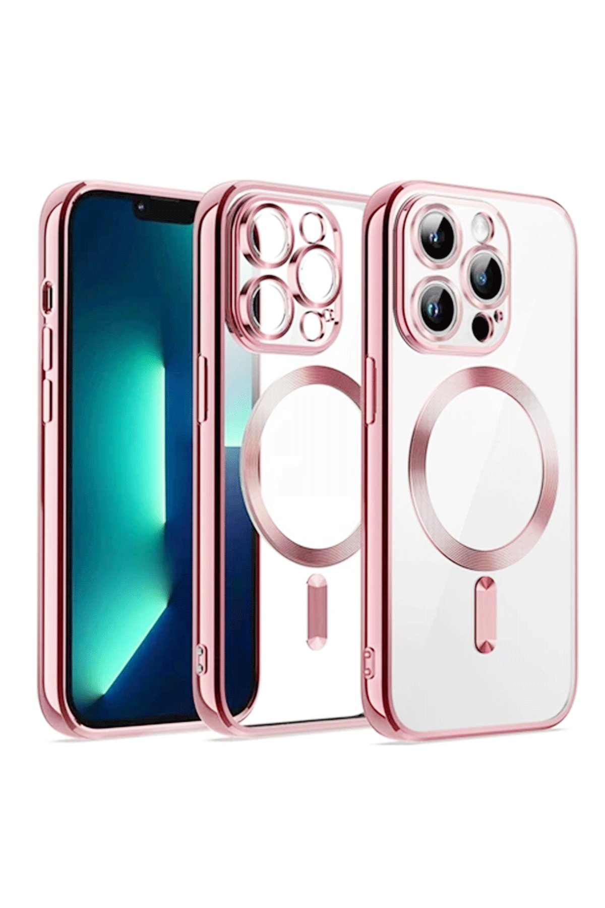  iPhone 12 Pro Kılıf Kross Magneticsafe Kapak - Rose