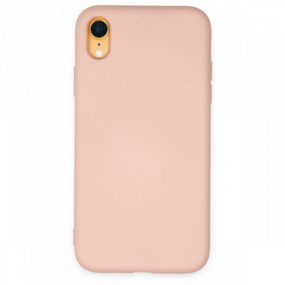 iPhone XR Kılıf Nano içi Kadife Silikon - Pudra  iPhone XR Kılıf Nano içi Kadife Silikon - Pudra