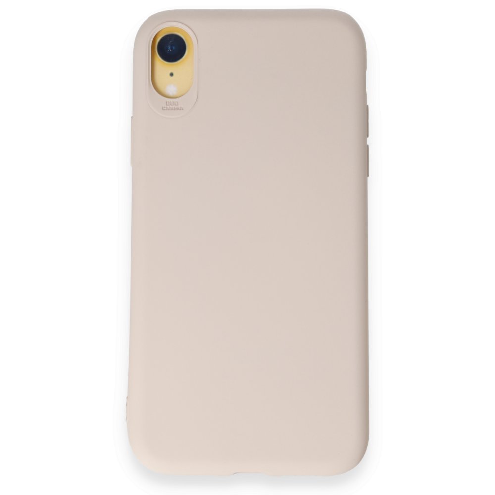  iPhone XR Kılıf First Silikon - Krem
