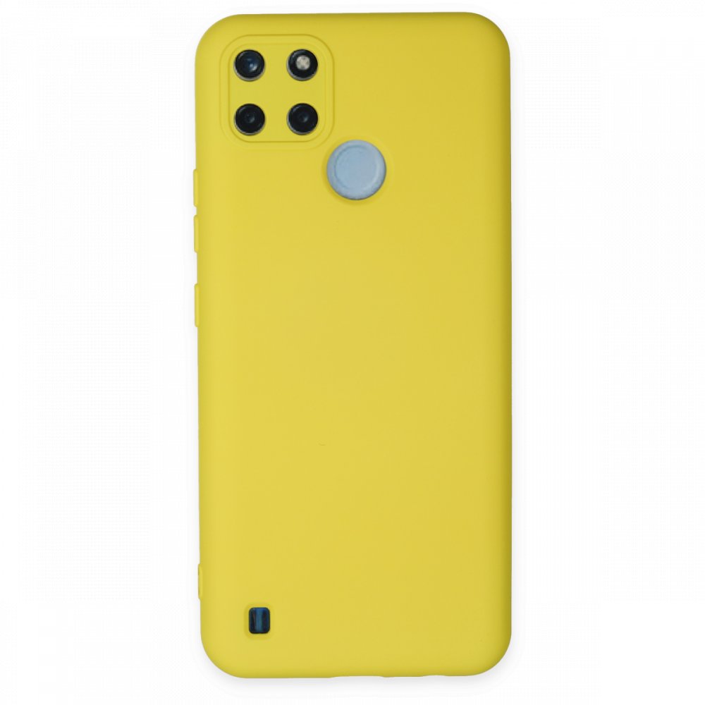  Realme C21Y Kılıf Nano içi Kadife Silikon - Sarı