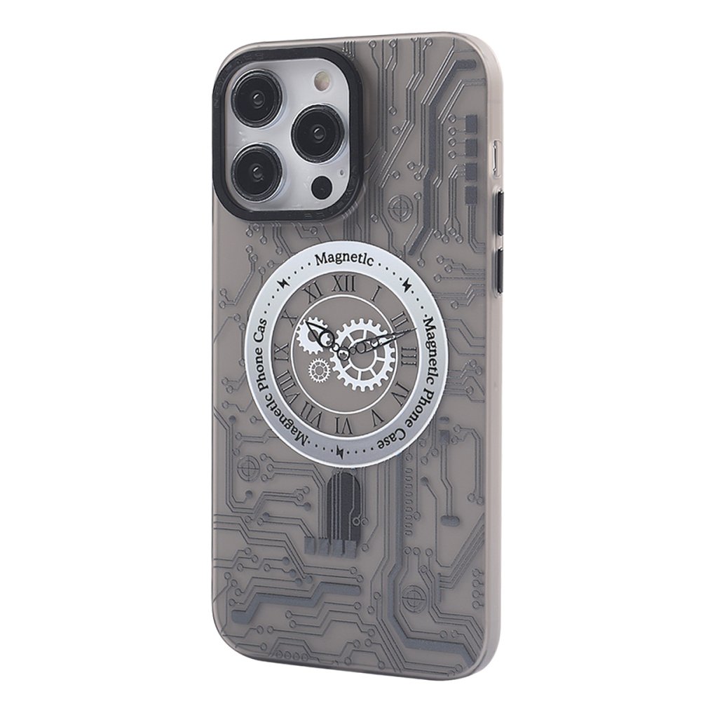  iPhone 14 Pro Max Kılıf Apollo Magneticsafe Desenli Kapak - Apollo Siyah - 1
