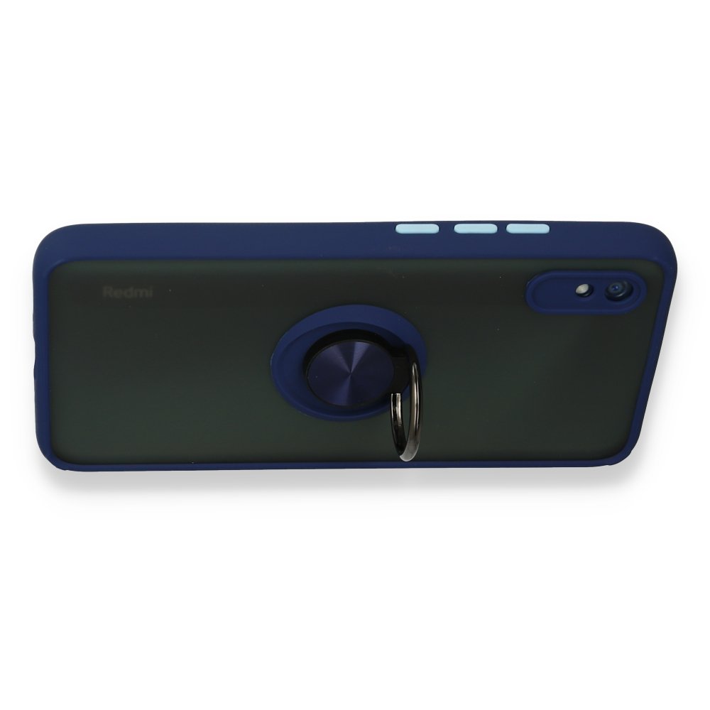 Redmi 9A Kılıf Montreal Yüzüklü Silikon Kapak - Lacivert Redmi 9A Kılıf Montreal Yüzüklü Silikon Kapak - Lacivert