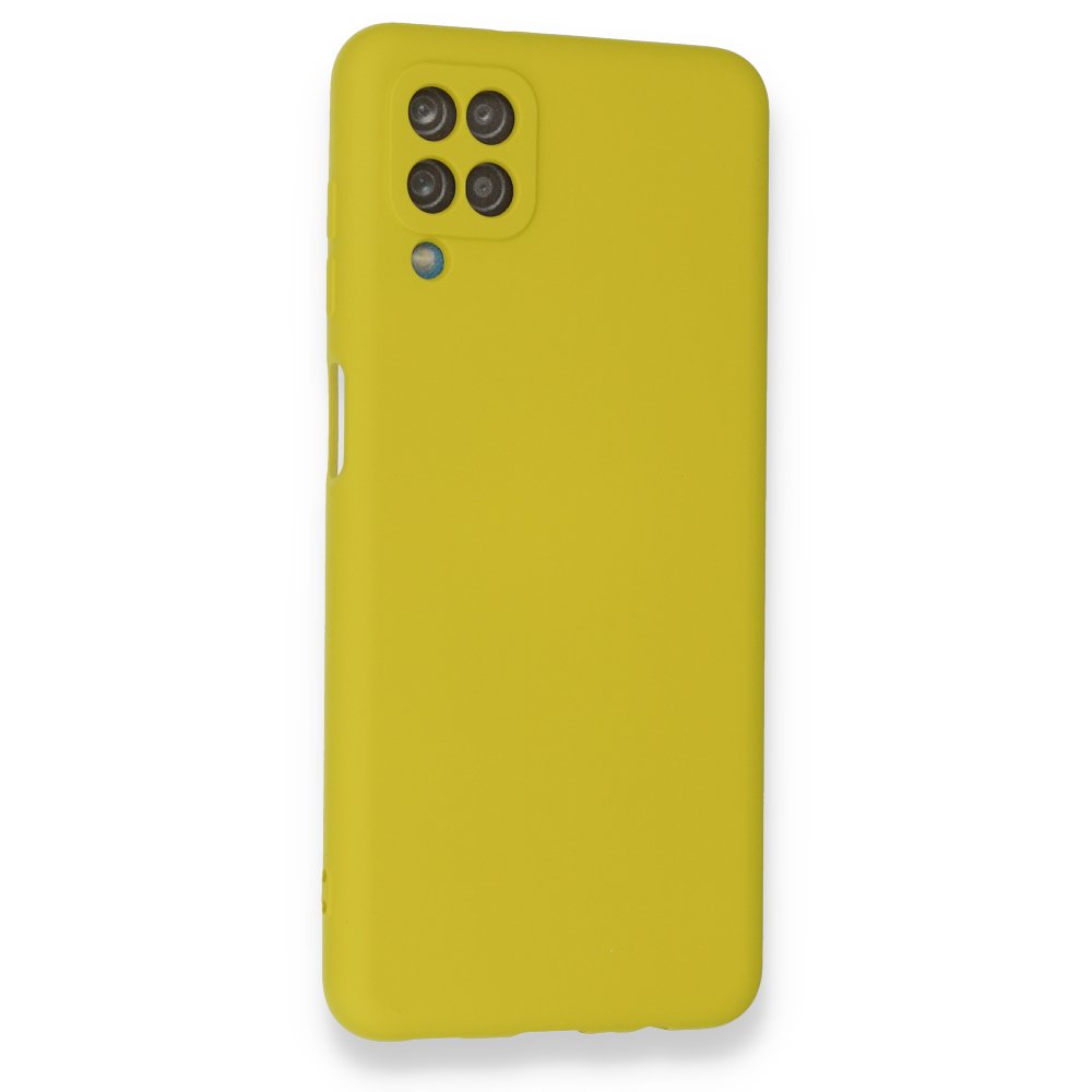  Samsung Galaxy M12 Kılıf Nano içi Kadife Silikon - Sarı