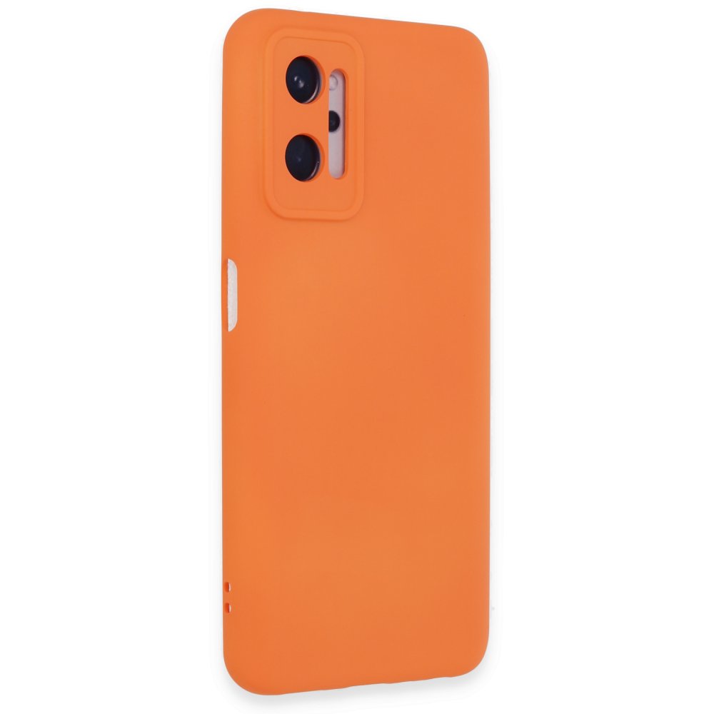 Realme 9i 4G Kılıf Nano içi Kadife Silikon - Turuncu