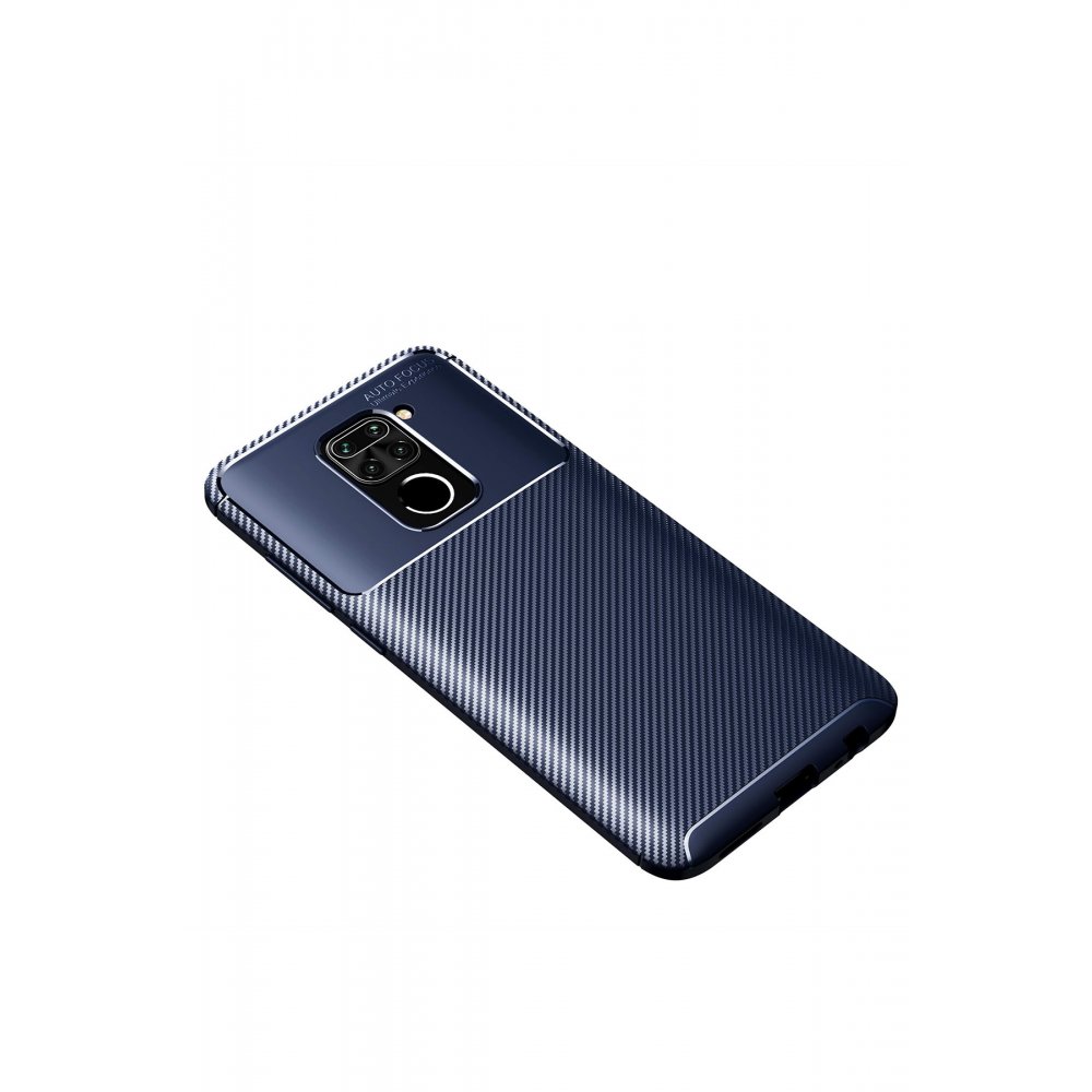 Redmi Note 9 Kılıf Auto Focus Karbon Kapak - Lacivert Redmi Note 9 Kılıf Auto Focus Karbon Kapak - Lacivert