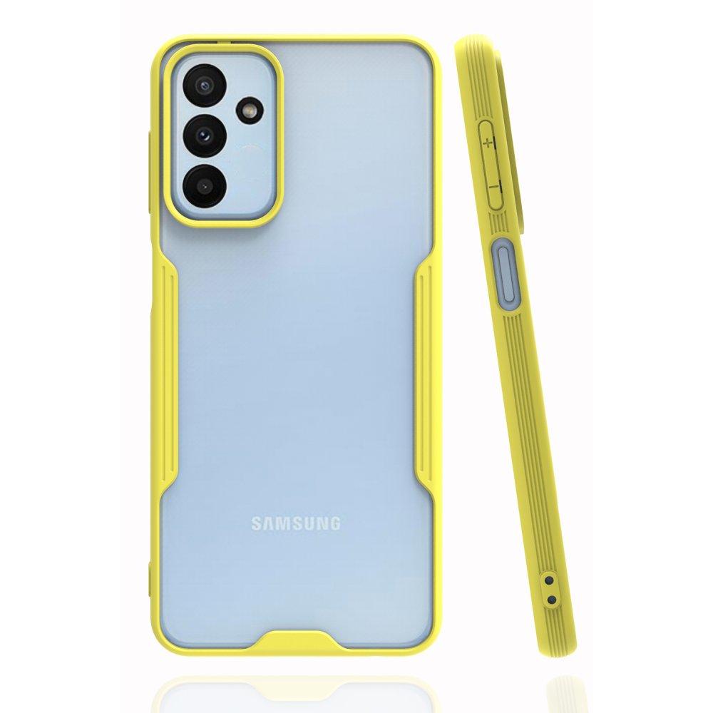  Samsung Galaxy A04S Kılıf Platin Silikon - Sarı