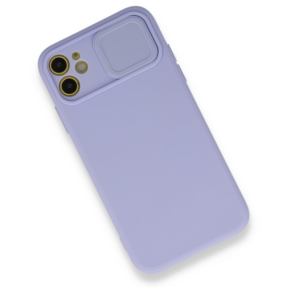  iPhone 12 Mini Kılıf Color Lens Silikon - Mor