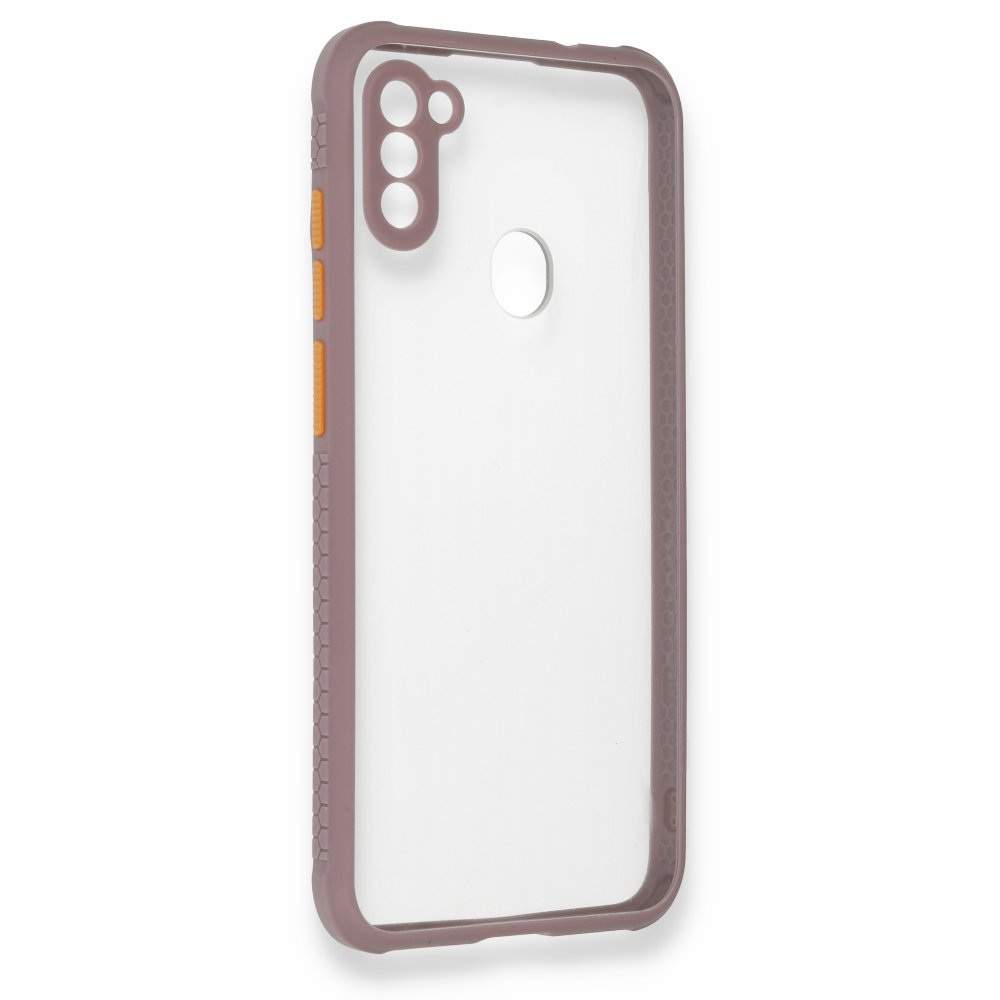  Samsung Galaxy M11 Kılıf Miami Şeffaf Silikon - Açık Mor
