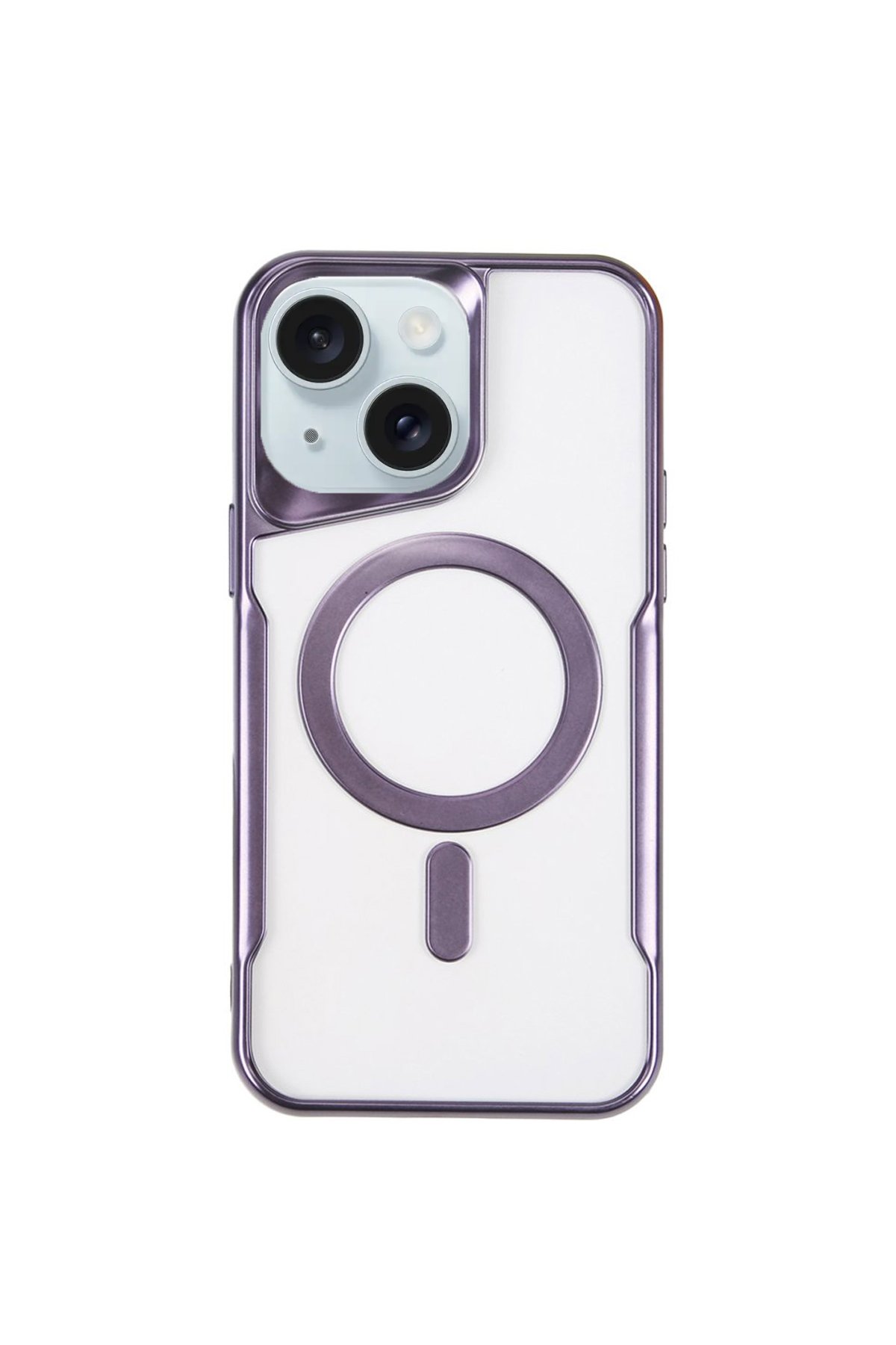 iPhone 15 Plus Kılıf Boyi Magsafe Silikon Kapak - Derin Mor  iPhone 15 Plus Kılıf Boyi Magsafe Silikon Kapak - Derin Mor