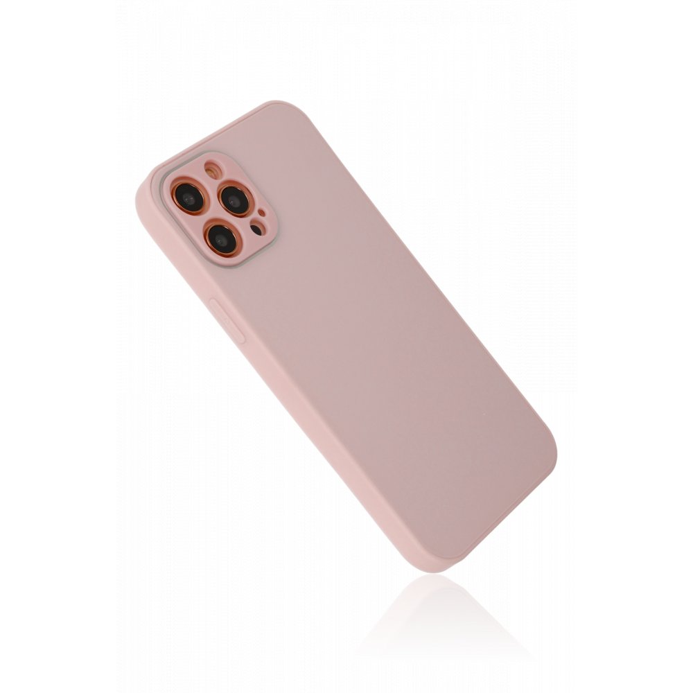  iPhone 12 Pro Max Kılıf Glass Kapak - Pembe