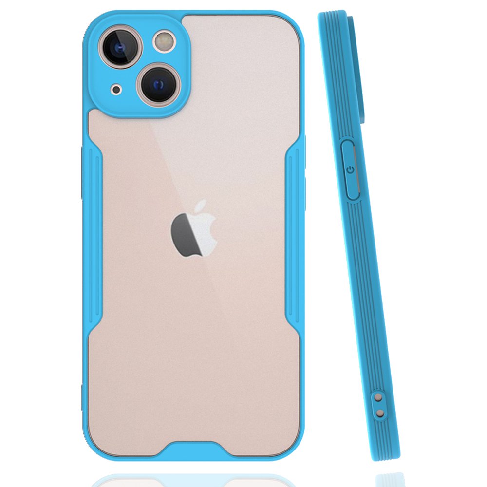  iPhone 14 Kılıf Platin Silikon - Mavi