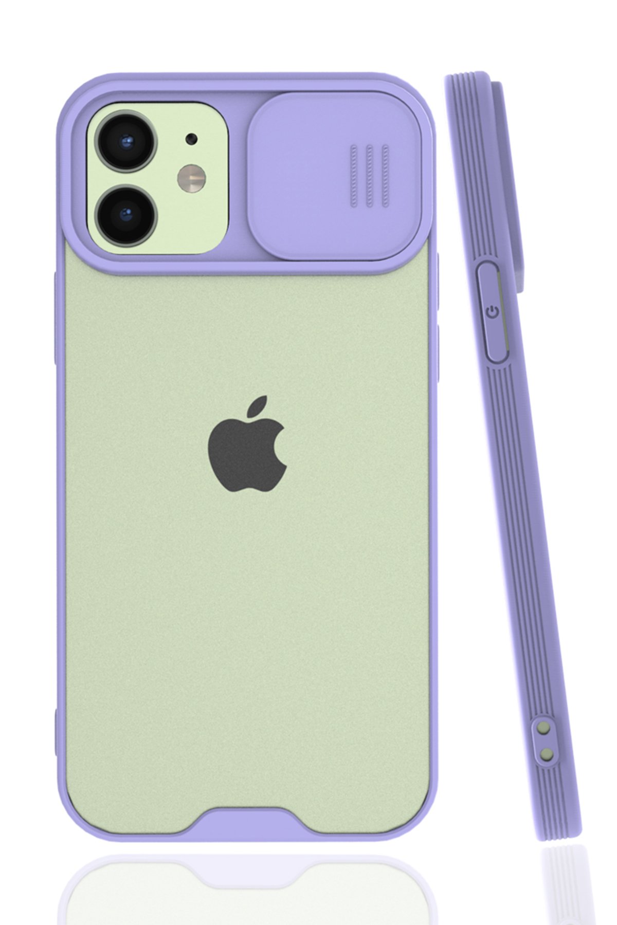 iPhone 12 Kılıf Platin Kamera Koruma Silikon - Lila iPhone 12 Kılıf Platin Kamera Koruma Silikon - Lila