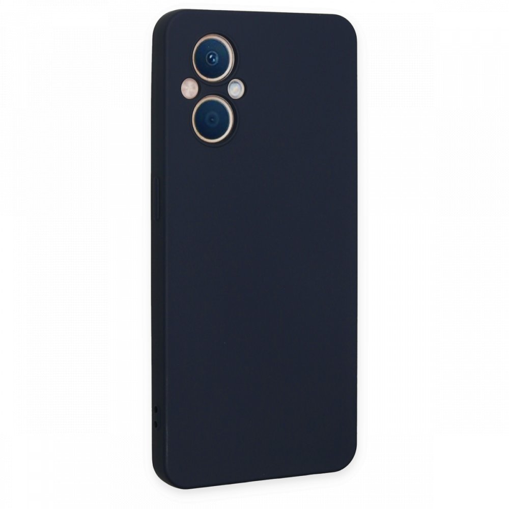Oppo Reno 7 Lite Kılıf Nano içi Kadife Silikon - Lacivert Oppo Reno 7 Lite Kılıf Nano içi Kadife Silikon - Lacivert