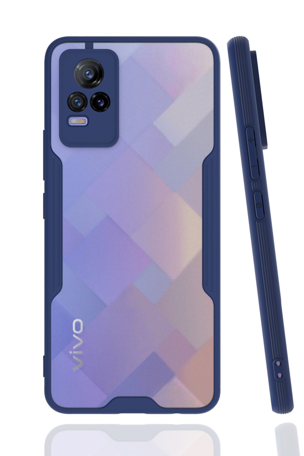  Vivo V21e Kılıf Platin Silikon - Lacivert