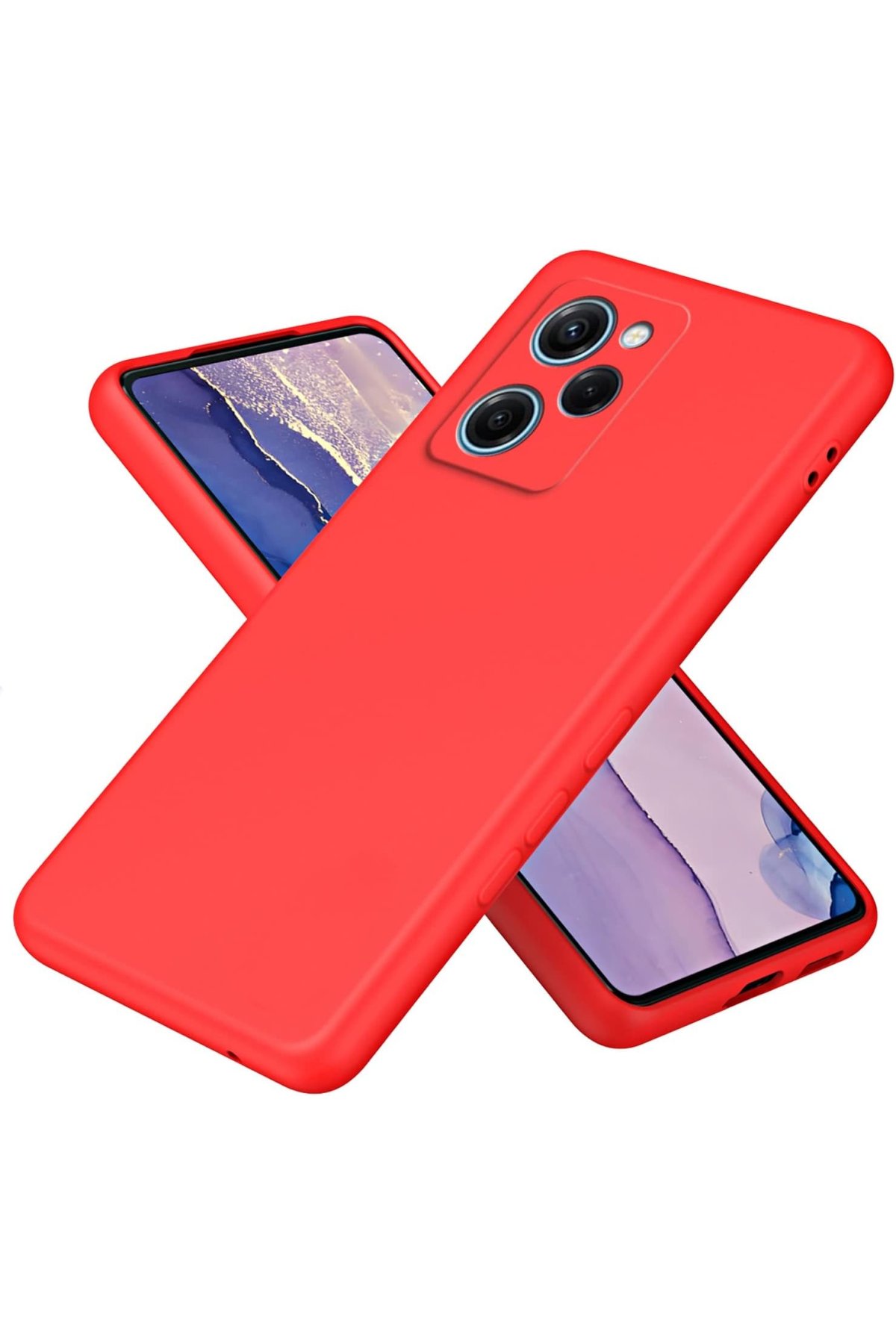 Xiaomi Poco X5 Pro 5G Kılıf Nano içi Kadife Silikon - Kırmızı  Xiaomi Poco X5 Pro 5G Kılıf Nano içi Kadife Silikon - Kırmızı