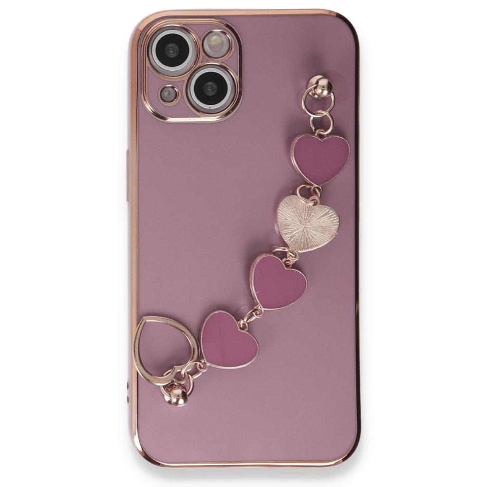  iPhone 14 Plus Kılıf Esila Silikon - Mor