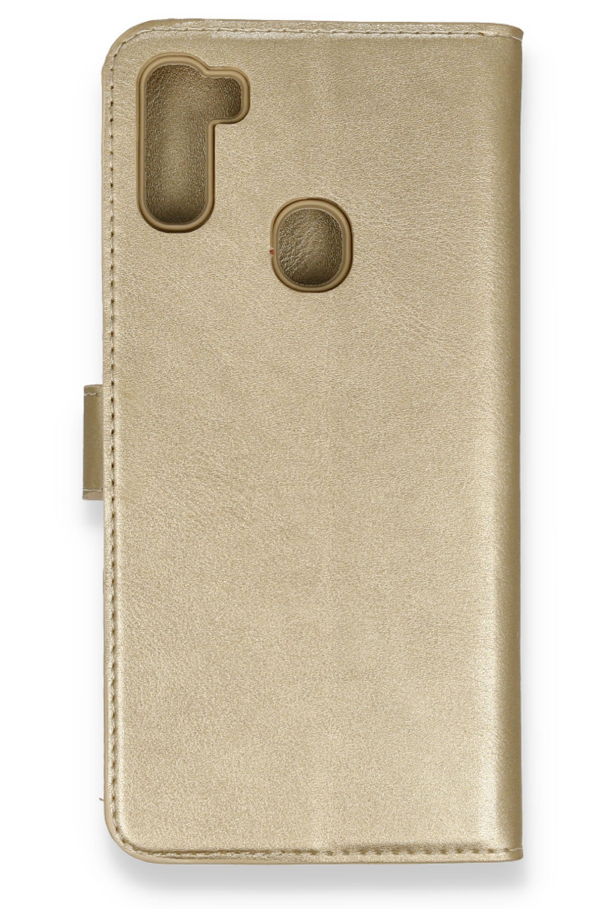  Samsung Galaxy M11 Kılıf Trend S Plus Kapaklı Kılıf - Gold