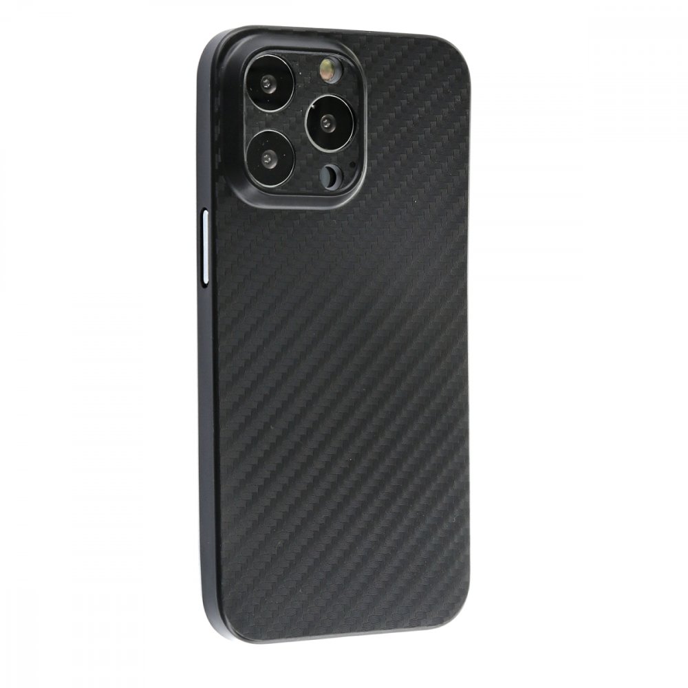  iPhone 13 Pro Kılıf Karbon PP Silikon - Siyah