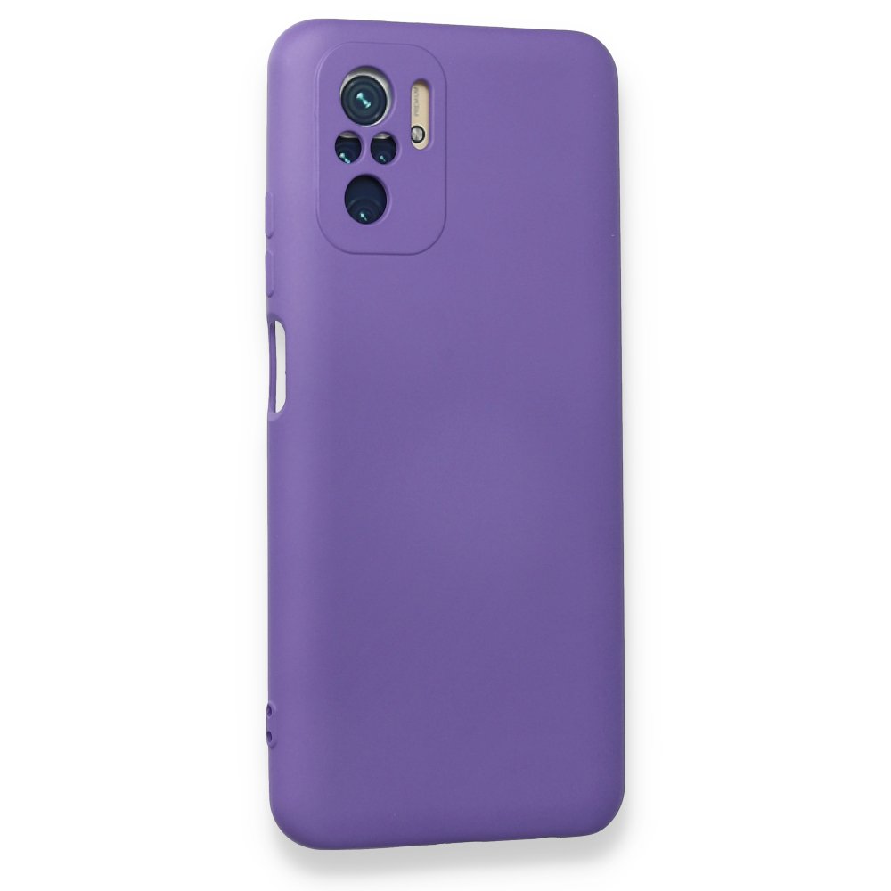 Redmi Note 10S Kılıf Nano içi Kadife Silikon - Mor