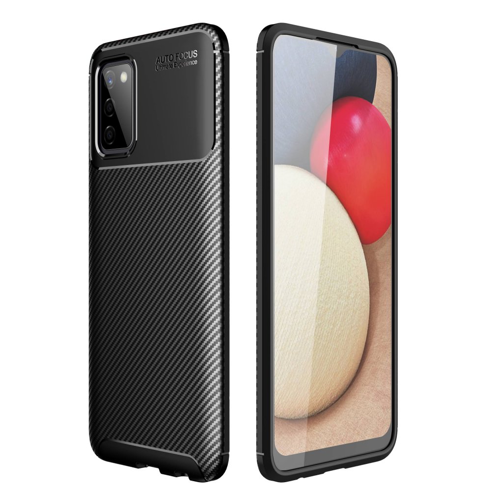  Samsung Galaxy A02S Kılıf Auto Focus Karbon Kapak - Siyah