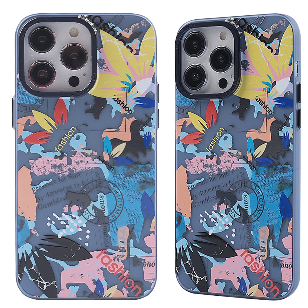  iPhone 14 Pro Max Kılıf Prada Desenli Kapak - Prada Pembe - 1