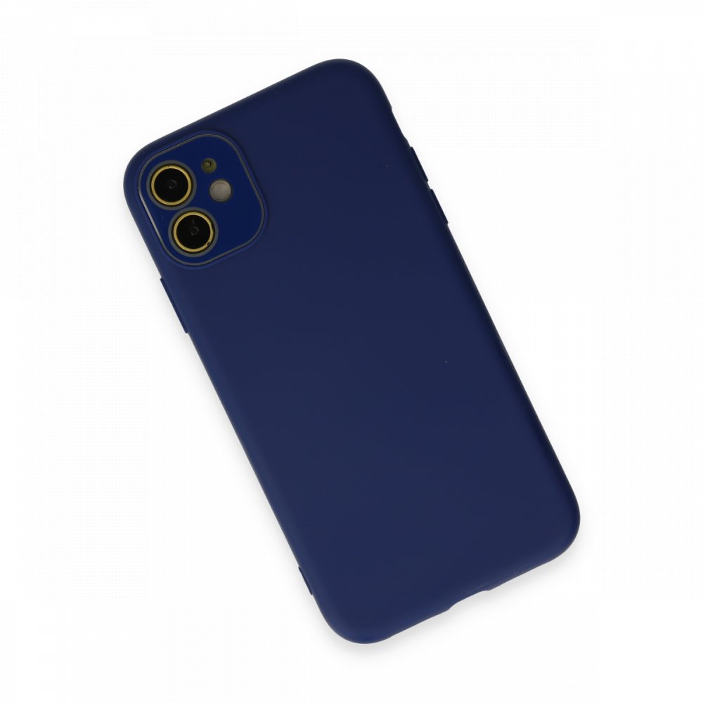  iPhone 12 Kılıf Lansman Glass Kapak - Sky Blue