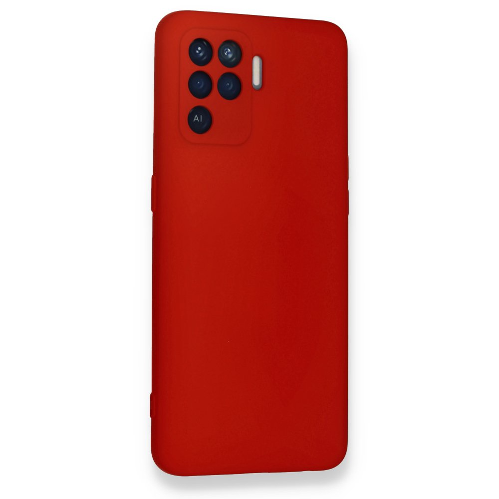  Oppo Reno 5 Lite Kılıf Nano içi Kadife Silikon - Kırmızı