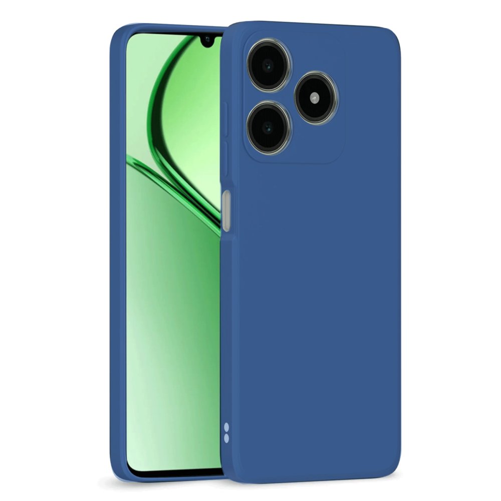 Realme C63 Kılıf First Silikon - Mavi Realme C63 Kılıf First Silikon - Mavi