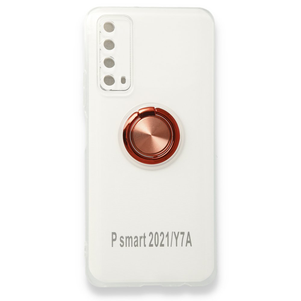 Huawei P Smart 2021 Kılıf Gros Yüzüklü Silikon - Kırmızı  Huawei P Smart 2021 Kılıf Gros Yüzüklü Silikon - Kırmızı