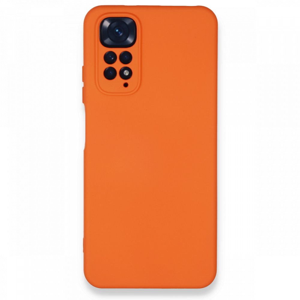 Redmi Note 11S Kılıf Nano içi Kadife Silikon - Turuncu Redmi Note 11S Kılıf Nano içi Kadife Silikon - Turuncu