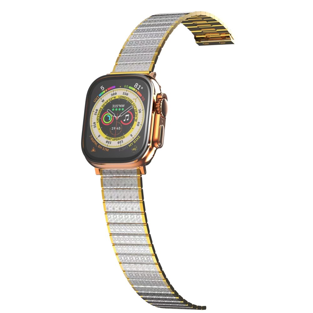  Apple Watch 41mm Made Metal Kordon - Gümüş-Gold