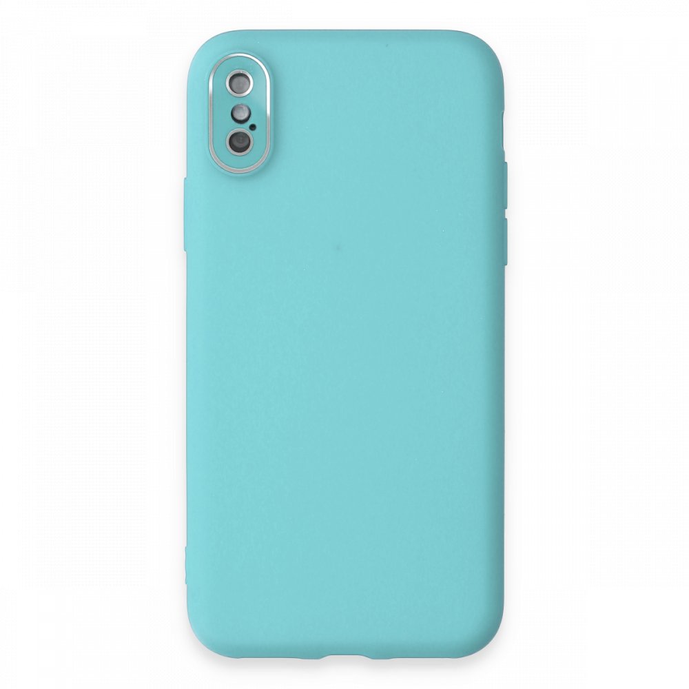 iPhone X Kılıf Lansman Glass Kapak - Turkuaz  iPhone X Kılıf Lansman Glass Kapak - Turkuaz